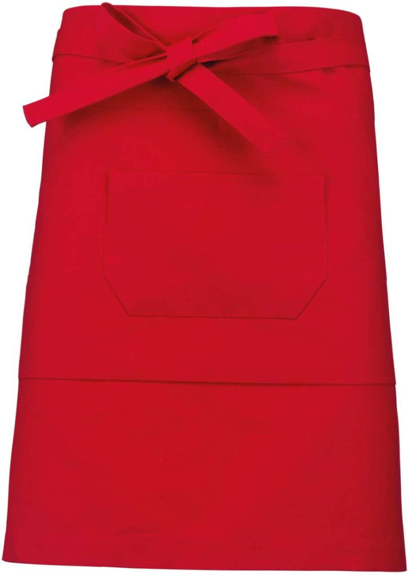 Kariban POLYCOTTON MID-LENGTH APRON - Κόκκινο