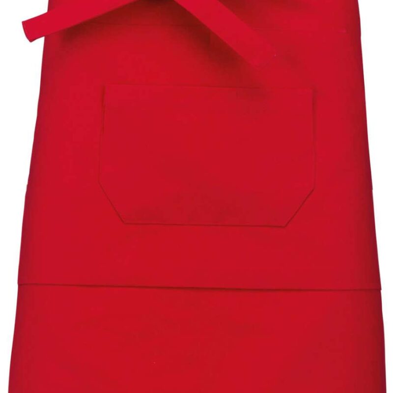 Kariban POLYCOTTON MID-LENGTH APRON - Κόκκινο
