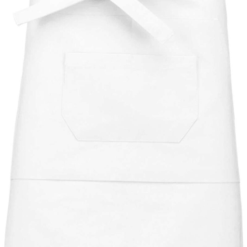 Kariban POLYCOTTON MID-LENGTH APRON - Λευκό