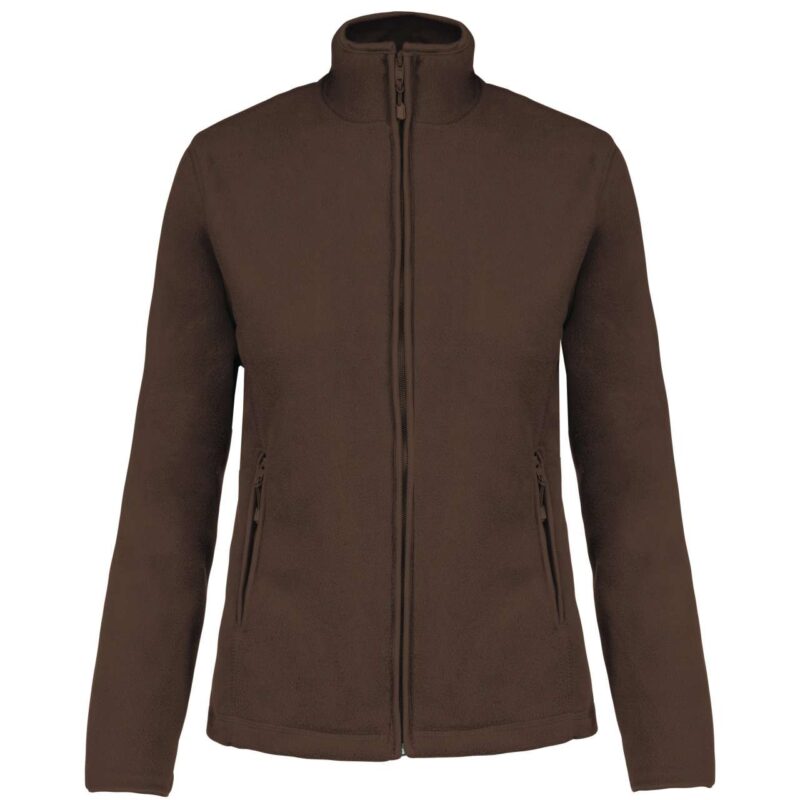 ka907-chocolate-a1 Kariban MAUREEN - LADIES' JACKET FULL MICROFLEECE ZIP - Σοκολατί