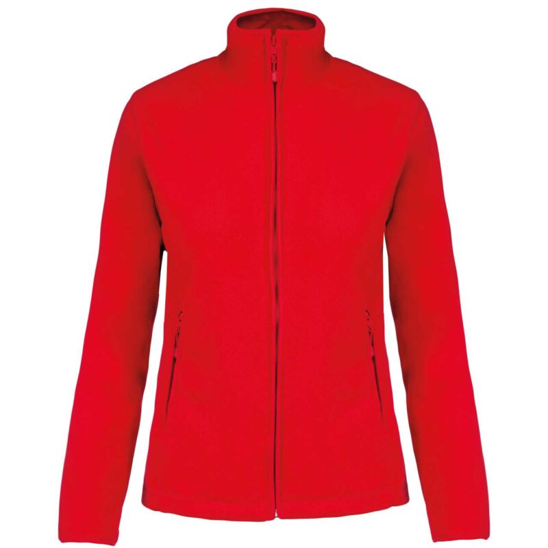 ka907-red-a1 Kariban MAUREEN - LADIES' JACKET FULL MICROFLEECE ZIP - Κόκκινο