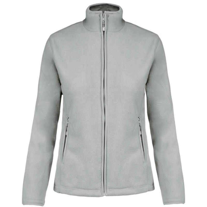 Kariban MAUREEN - LADIES' JACKET FULL MICROFLEECE ZIP - Snow Grey