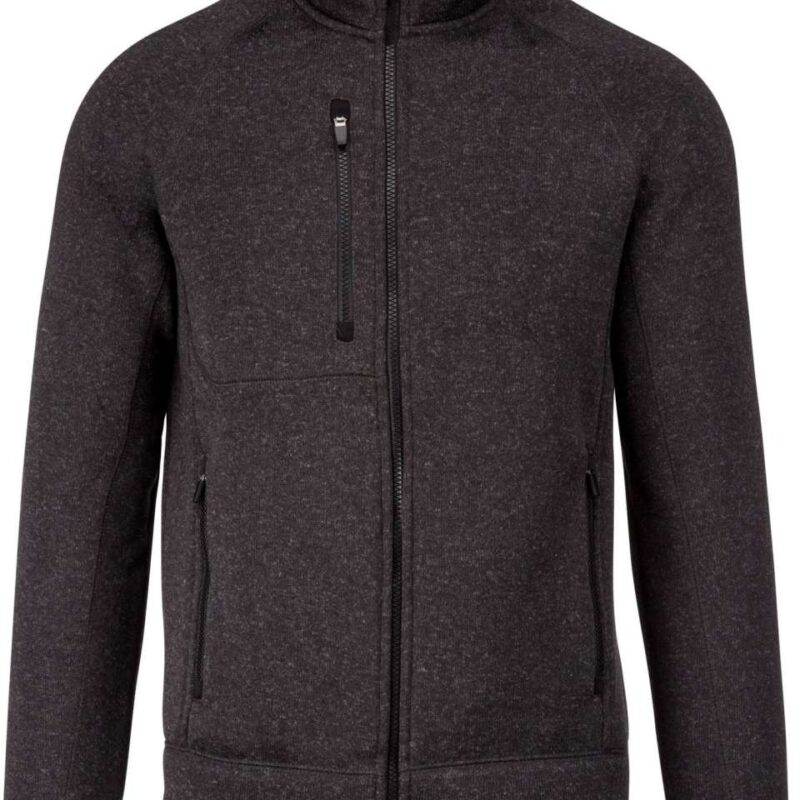 ka9106-dark_grey_melange-a1 Kariban MEN'S HEATHER JACKET FULL ZIP - Dark Grey Melange