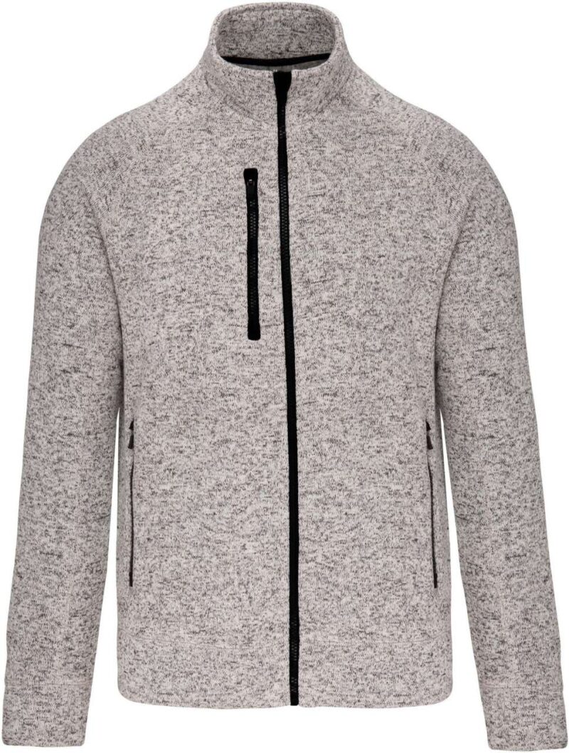 ka9106-light_grey_melange-a1 Kariban MEN'S HEATHER JACKET FULL ZIP - Light Grey Mélange