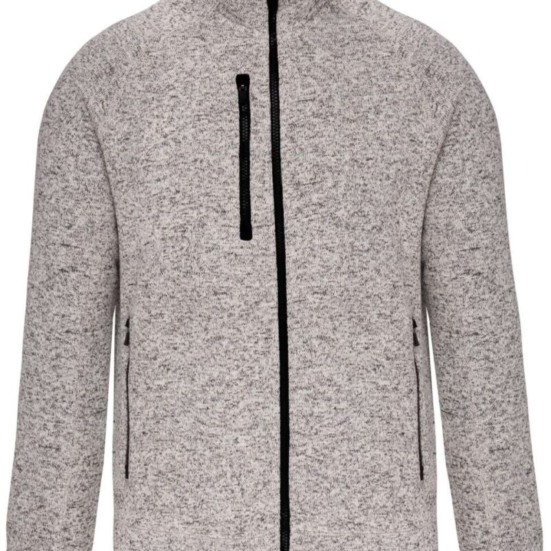 ka9106-light_grey_melange-a1 Kariban MEN'S HEATHER JACKET FULL ZIP - Light Grey Mélange