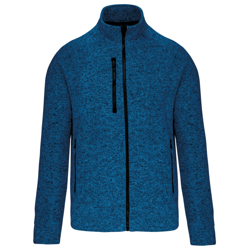 ka9106-light_royal_blue_melange-a1 Kariban MEN'S HEATHER JACKET FULL ZIP - Light Royal Blue Mélange