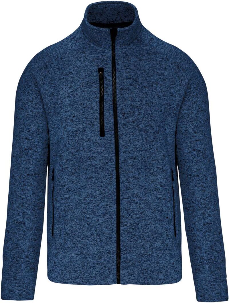ka9106-navy_melange-a1 Kariban MEN'S HEATHER JACKET FULL ZIP - Navy Melange