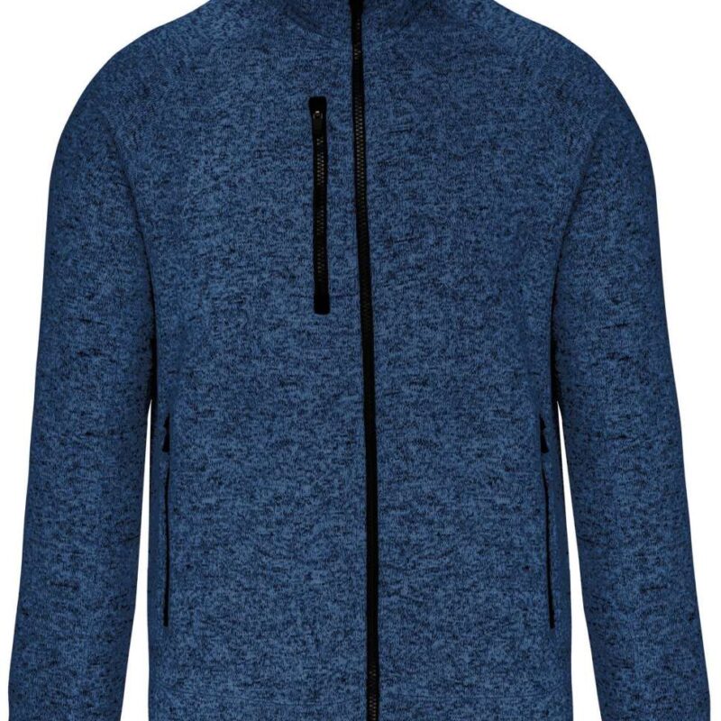 ka9106-navy_melange-a1 Kariban MEN'S HEATHER JACKET FULL ZIP - Navy Melange