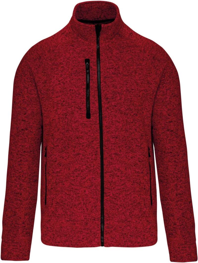 ka9106-red_melange-a1 Kariban MEN'S HEATHER JACKET FULL ZIP - Red Melange