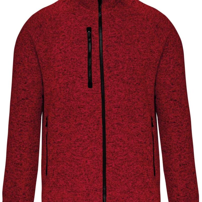 ka9106-red_melange-a1 Kariban MEN'S HEATHER JACKET FULL ZIP - Red Melange