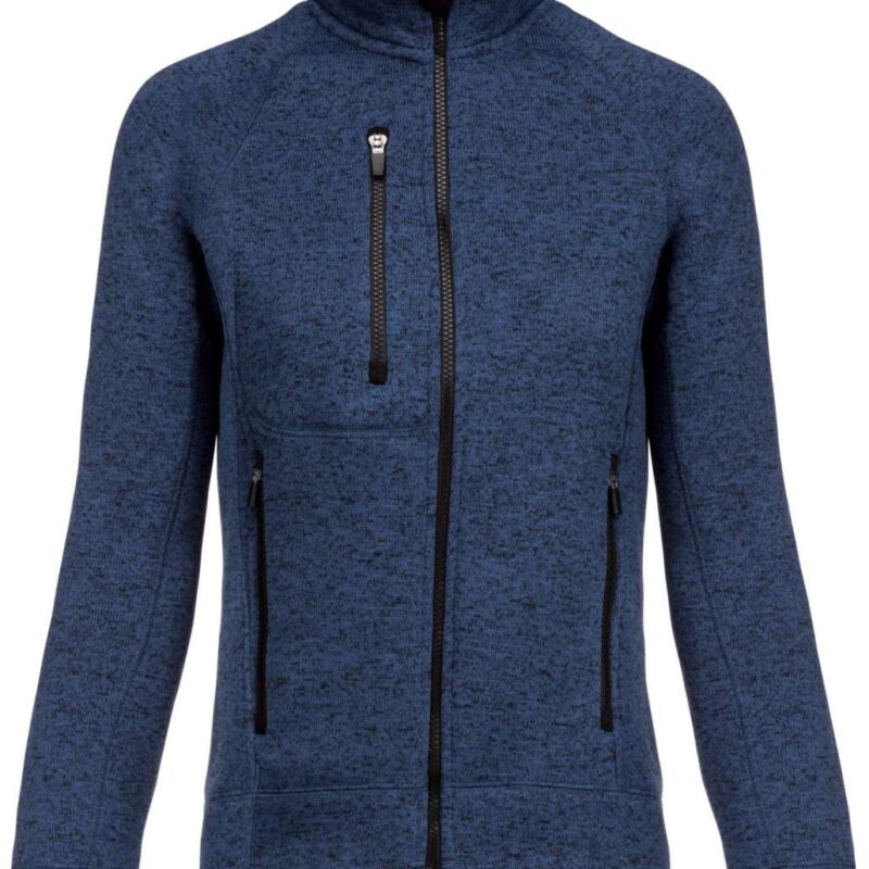 ka9107-navy_melange-a1 Kariban LADIES' FULL ZIP HEATHER JACKET - Navy Melange