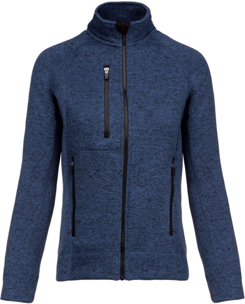 ka9107-navy_melange-a1 Kariban LADIES' FULL ZIP HEATHER JACKET - Navy Melange
