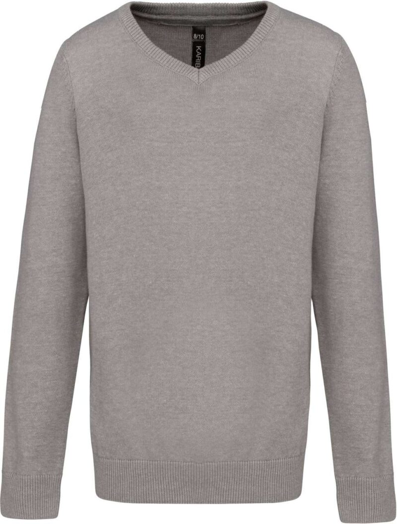 Kariban KIDS V-NECK JUMPER - Γκρι Μελανζέ