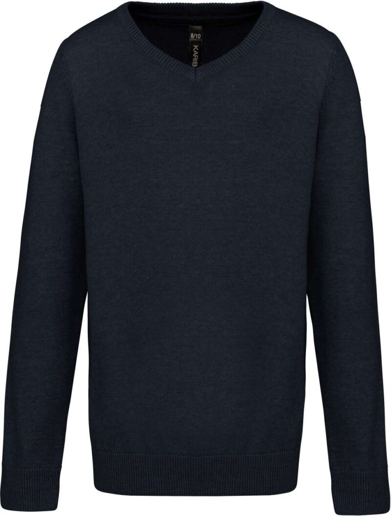 ka9109-navy-a1 Kariban KIDS V-NECK JUMPER - Μπλε μαρίν