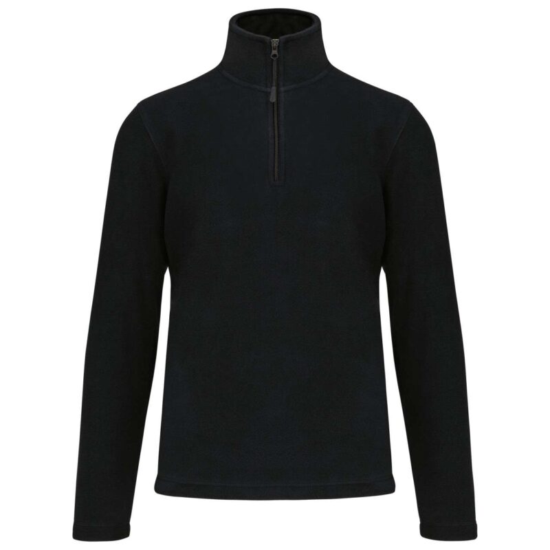 ka912-black-a2 Kariban MICROFLEECE - ENZO JACKET με NECK ZIP - Μαύρο