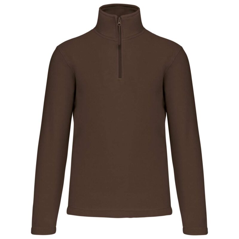 ka912-chocolate-a1 Kariban MICROFLEECE - ENZO JACKET με NECK ZIP - Σοκολατί