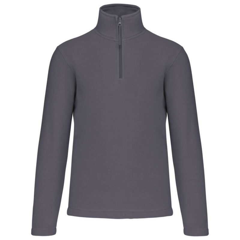 Kariban MICROFLEECE - ENZO JACKET με NECK ZIP - Σκούρο Γκρι