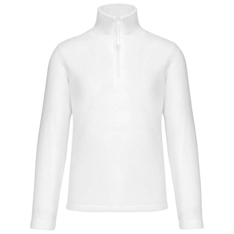 ka912-white-a1 Kariban MICROFLEECE - ENZO JACKET με NECK ZIP - Λευκό