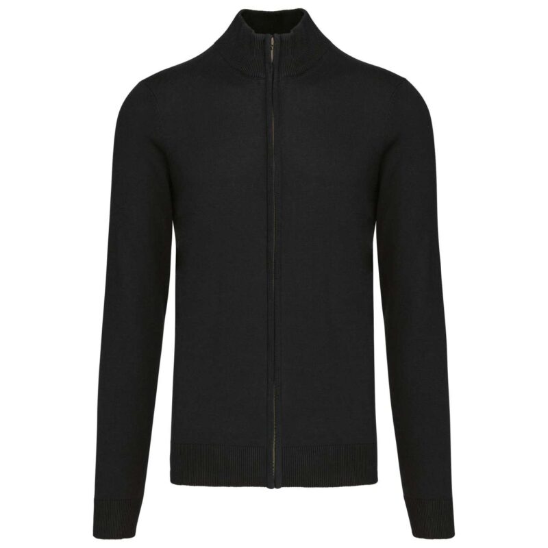 ka961-black-a2 Kariban MEN FULL CARDIGAN ZIP - Μαύρο