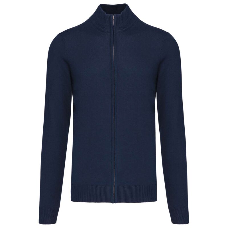 ka961-navy-a2 Kariban MEN FULL CARDIGAN ZIP - Μπλε μαρίν