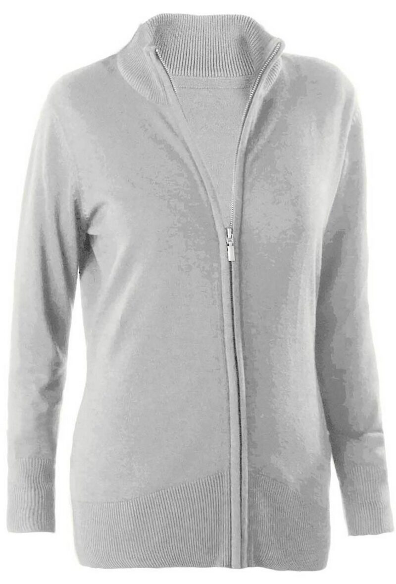 ka962-grey_melange-a1 Kariban CARDIGAN για LADIES με FULL ZIP - Γκρι Μελανζέ