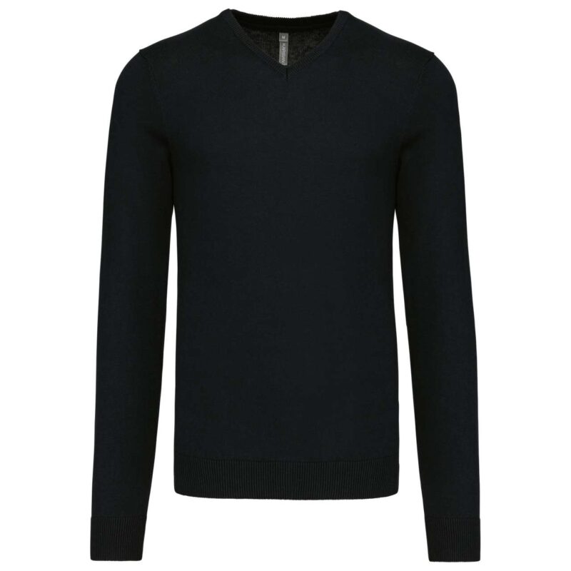 ka965-black-a2 Kariban MEN V-NECK JUMPER - Μαύρο