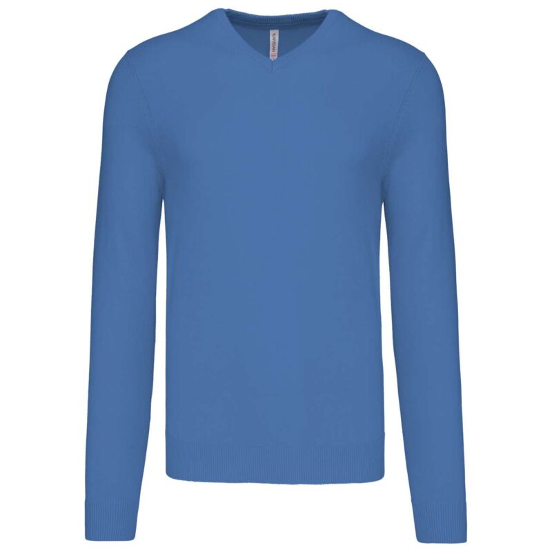 ka965-light_royal_blue-a1 Kariban MEN V-NECK JUMPER - ανοιχτό βασιλικό μπλε