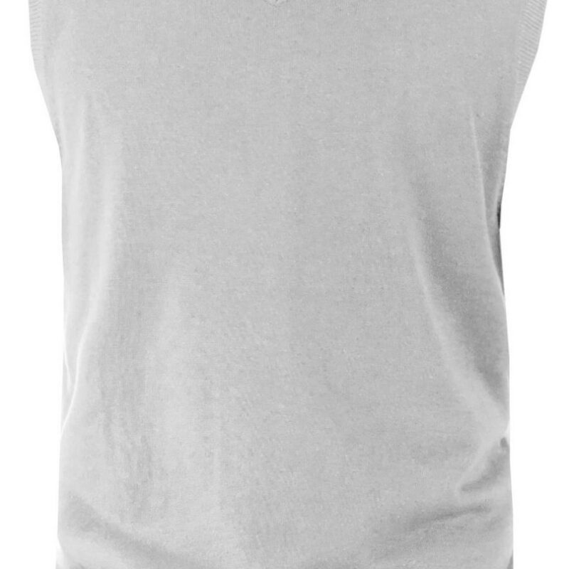 Kariban JUMPER για MEN, SLEEVELESS, V-NECK - Γκρι Μελανζέ