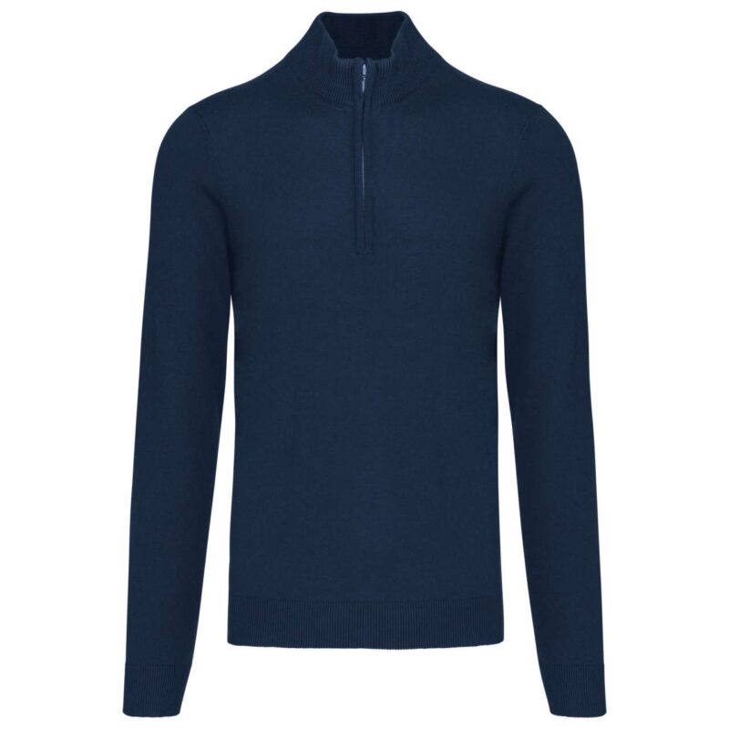 ka970-navy-a1 Kariban Ανδρικό ZIP NECK JUMPER - Μπλε μαρίν