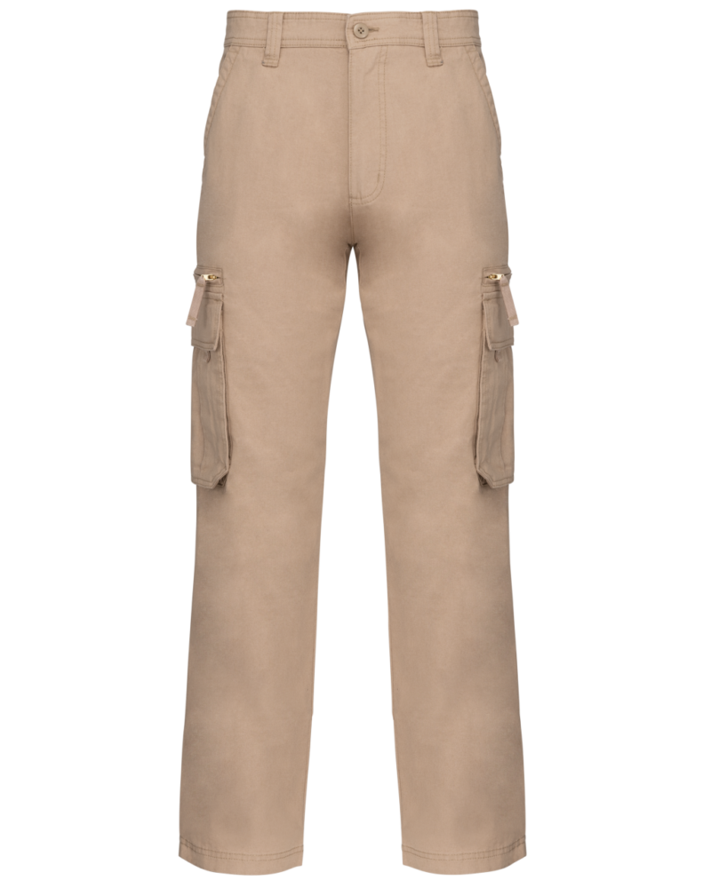 kasp105-beige-a1 Kariban MULTI POCKET TROUSERS - μπεζ
