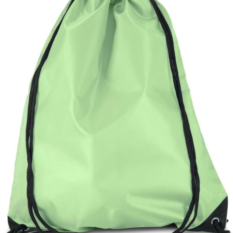 ki0104-pistachio_green-a1 Kimood DRAWSTRING BACKPACK - Pistachio Green
