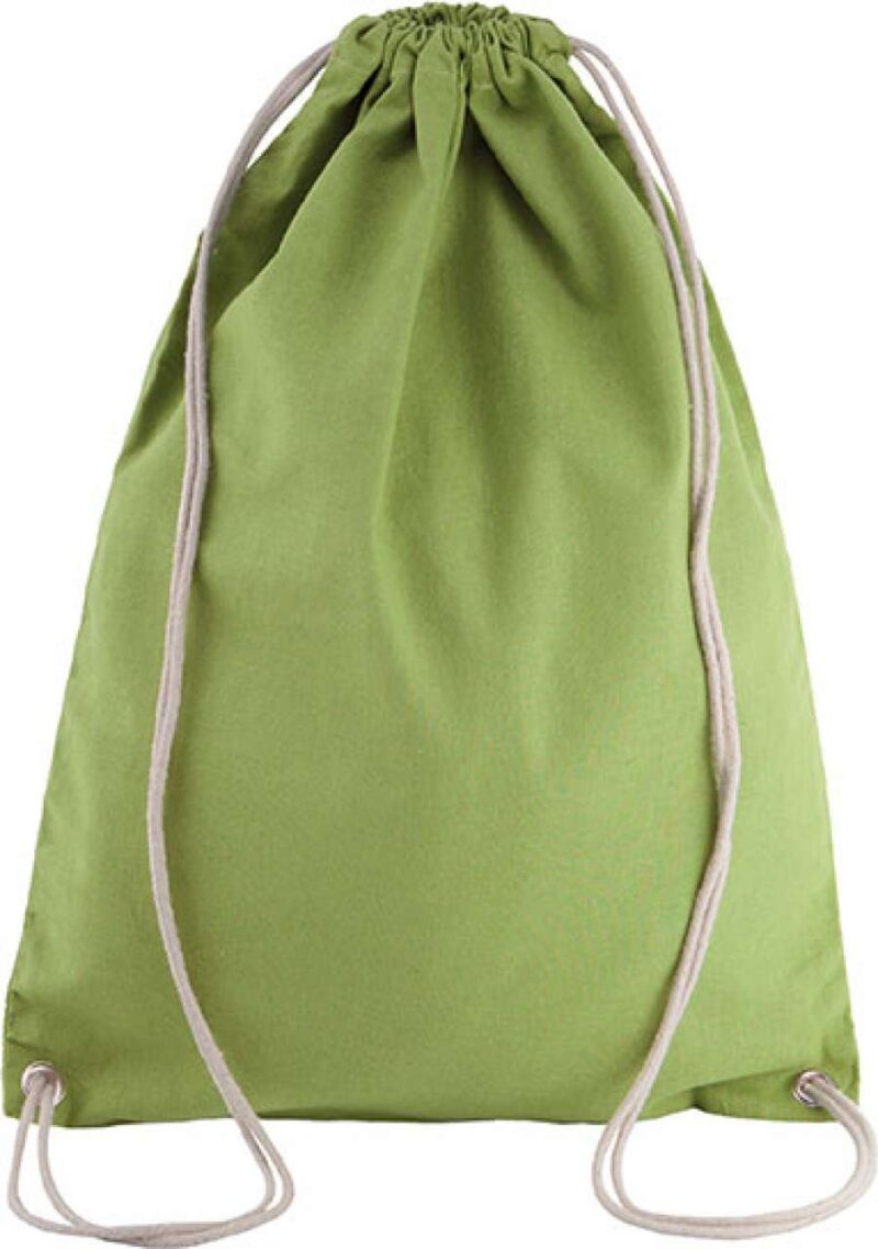 Kimood COTTON DRAWSTRING BACKPACK - Καμένο Λάιμ