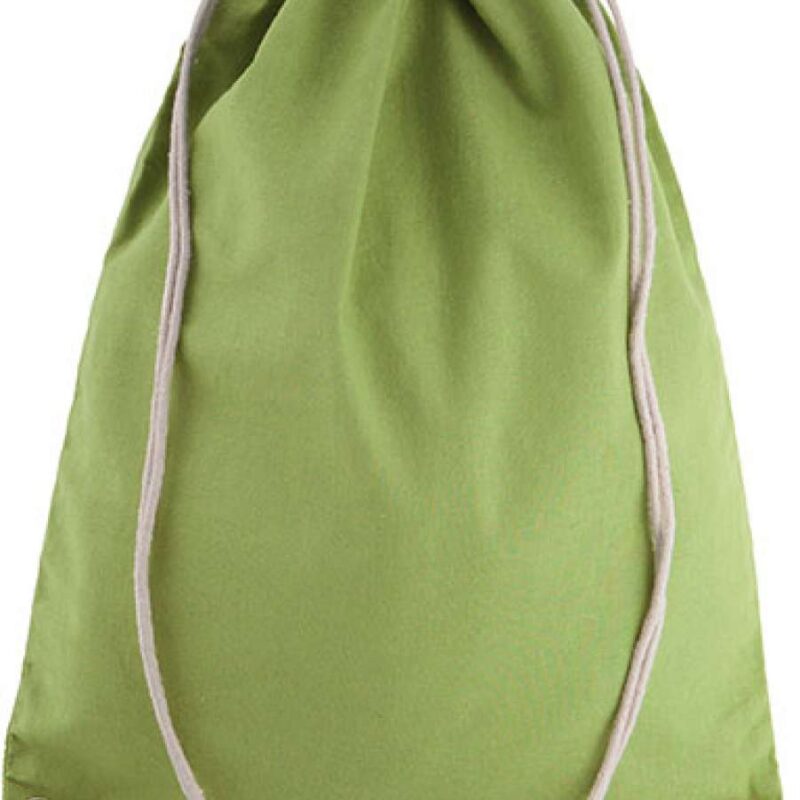 Kimood COTTON DRAWSTRING BACKPACK - Καμένο Λάιμ