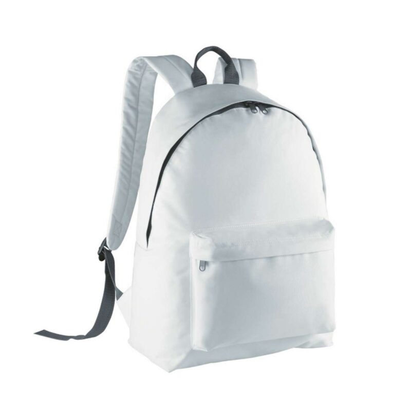 ki0130-white_dark_grey-a1 Kimood CLASSIC BACKPACK - Λευκό/Σκούρο Γκρι