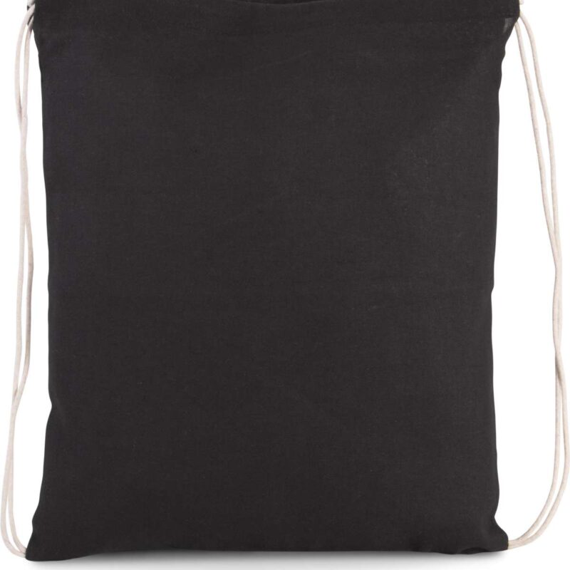 ki0147-black-a1 Kimood ORGANIC COTTON SMALL DRAWSTRING BAG - Μαύρο