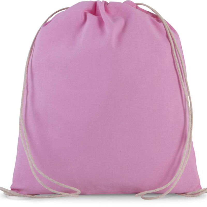 ki0147-dark_pink-a1 Kimood ORGANIC COTTON SMALL DRAWSTRING BAG - Σκούρο Ροζ