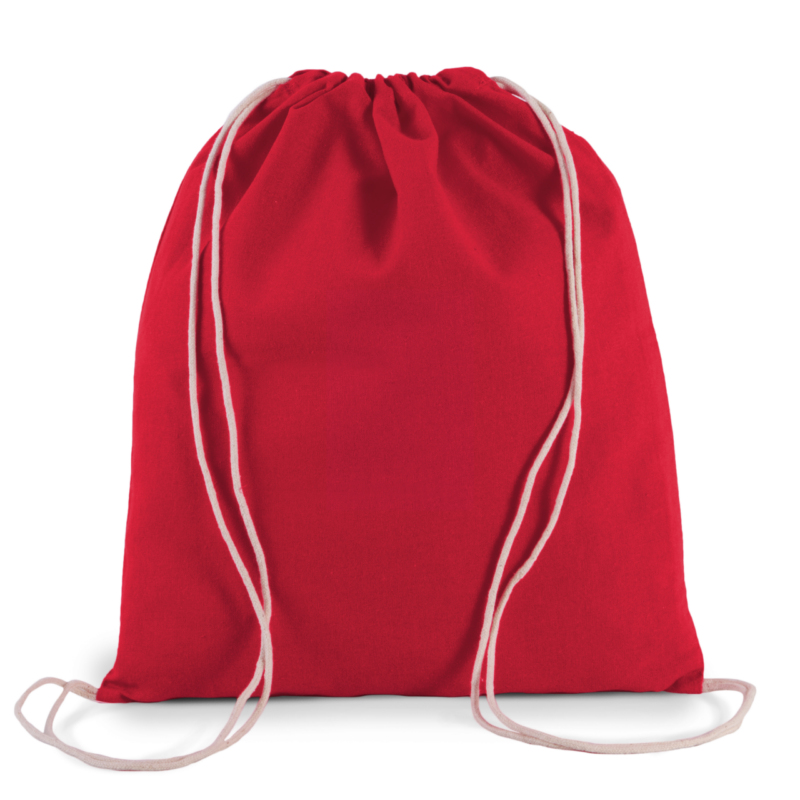 Kimood ORGANIC COTTON SMALL DRAWSTRING BAG - Hibiscus Red