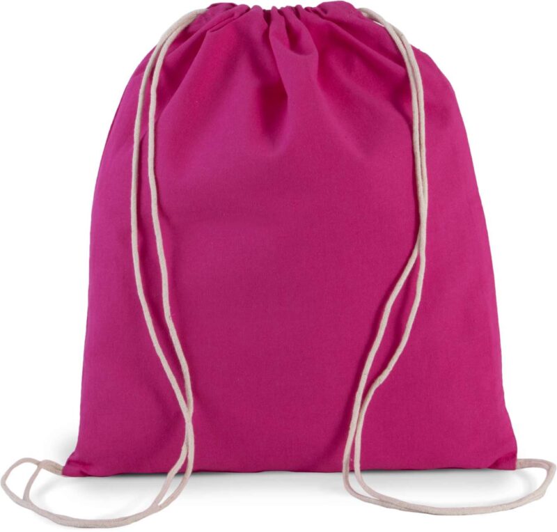 ki0147-magenta-a1 Kimood ORGANIC COTTON SMALL DRAWSTRING BAG - Ματζέντα
