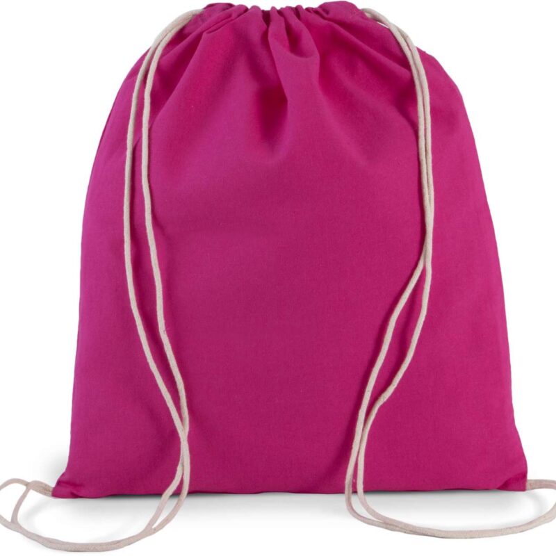 ki0147-magenta-a1 Kimood ORGANIC COTTON SMALL DRAWSTRING BAG - Ματζέντα