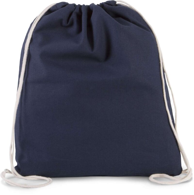 ki0147-navy-a1 Kimood ORGANIC COTTON SMALL DRAWSTRING BAG - Μπλε μαρίν