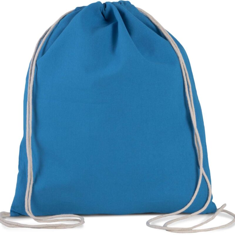 ki0147-tropical_blue-a1 Kimood ORGANIC COTTON SMALL DRAWSTRING BAG - Τροπικό Μπλε