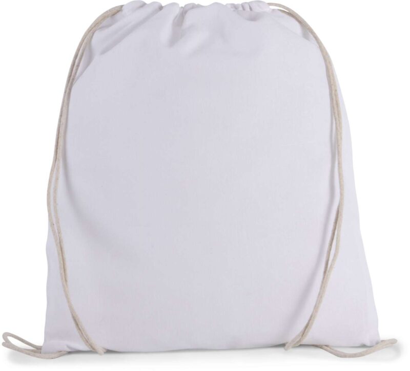 Kimood ORGANIC COTTON SMALL DRAWSTRING BAG - Λευκό