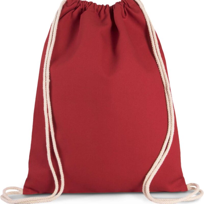 ki0154-cherry_red-a1 Kimood DRAWSTRING BAG WITH THICK STRAPS - Κόκκινο Κεράσι