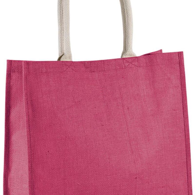 ki0219-fuchsia-a1 Kimood JUTE BEACH BAG - Φούξια