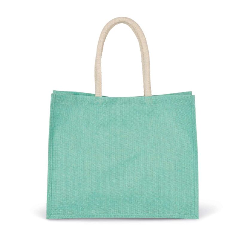 ki0219-ice_mint-a1 Kimood JUTE BEACH BAG - Ice Mint