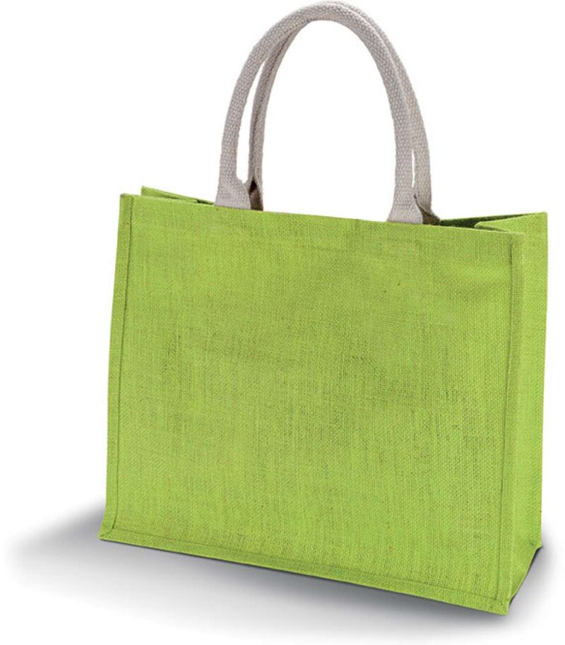 Kimood JUTE BEACH BAG - Πράσινο λάιμ