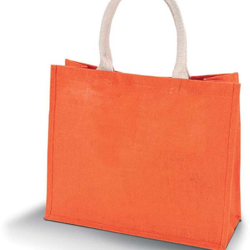 ki0219-saffron-a1 Kimood JUTE BEACH BAG - Κροκί