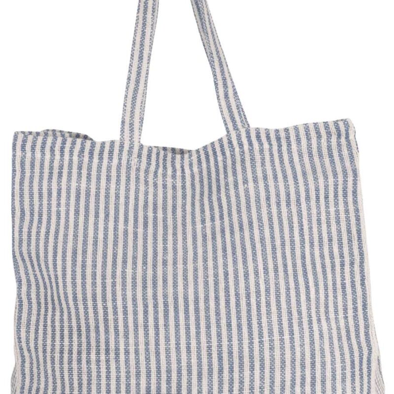 ki0236-iris_bluenatural-a1 Kimood JUCO STRIPED SHOPPER BAG - Iris Blue/Natural