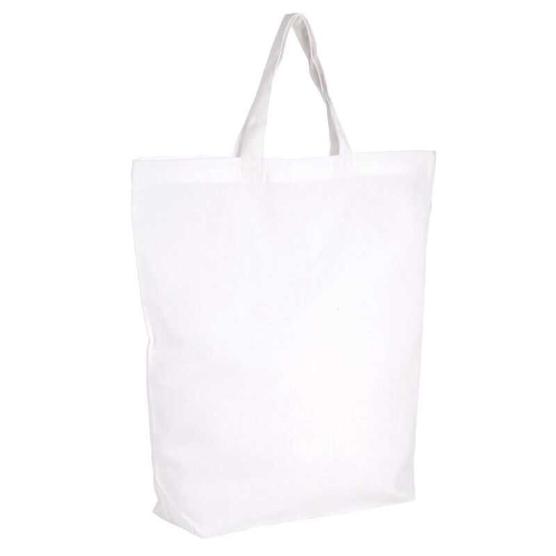 ki0247-white-a1 Kimood SHOPPER COTTON BAG - Λευκό