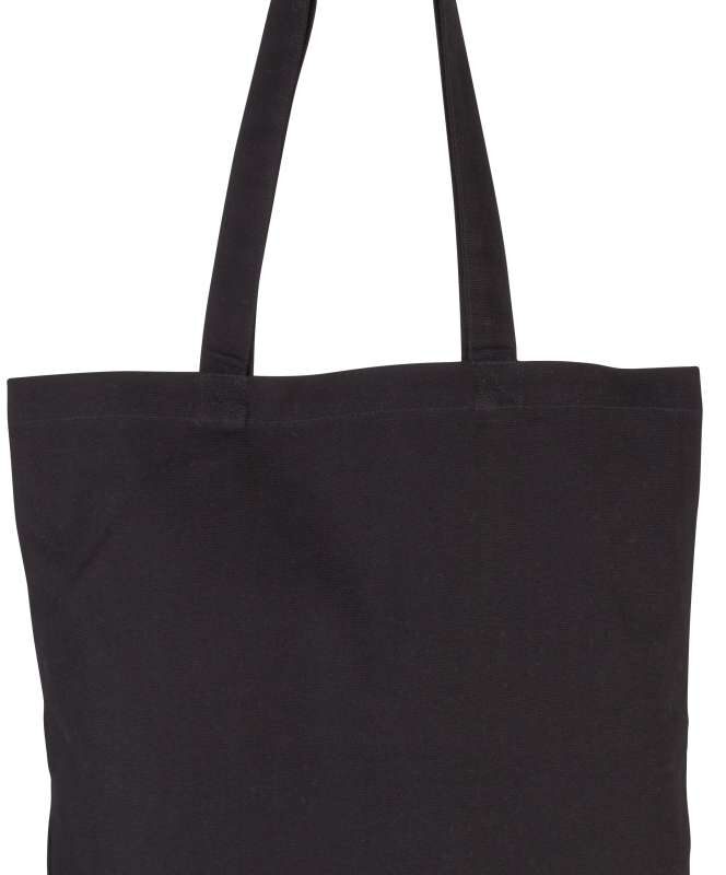 ki0250-black-a1 Kimood COTTON CANVAS SHOPPER BAG - Μαύρο